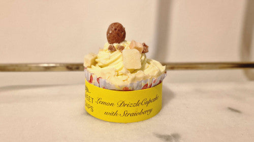 Lemon Drizzle Cupcake with Strawberry Soap | Sweet Soaps